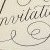 Invitation, lettre, calligraphie à la plume