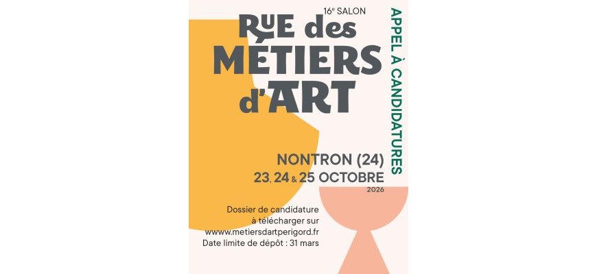 Appel à candidature - Rue des Métiers d’Art