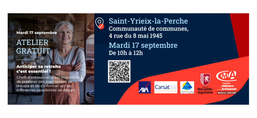 Atelier : Anticiper sa retraite, c’est essentiel.