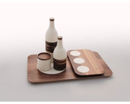 Arts de la table - création en duo bois et céramique