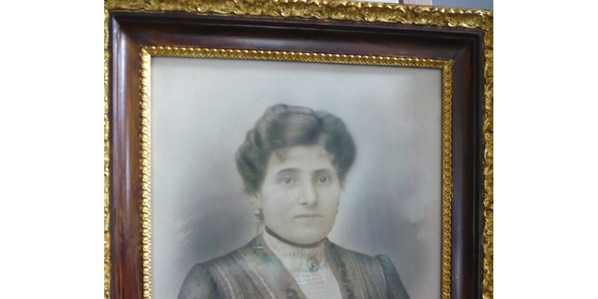 Portrait encadré restauré et doré