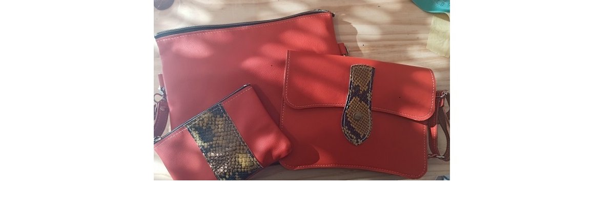 Ensemble sac pochette, pochette, porte monnaie