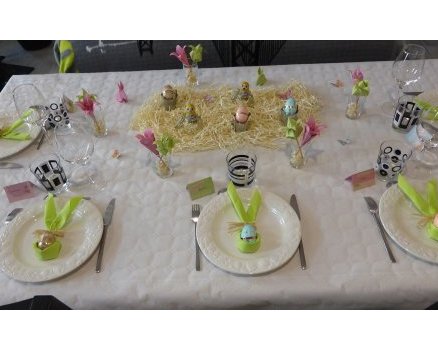 Table Pâques avec origami