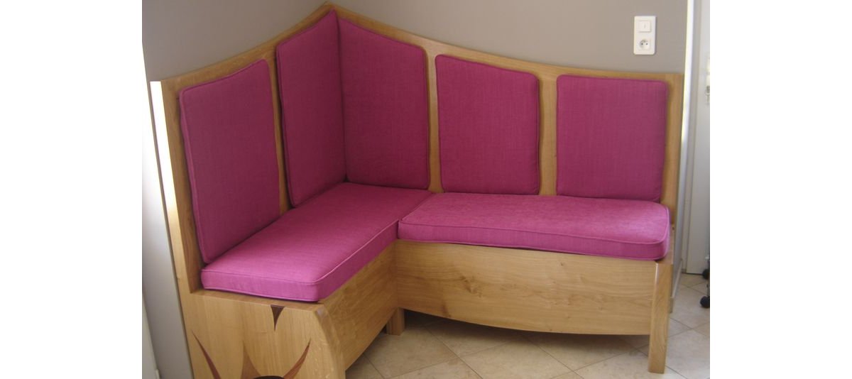 Coussins pour banquette d’un coin cuisine