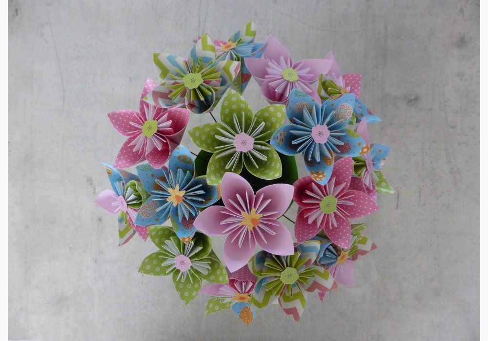 Bouquet de fleurs Sakura en origami
