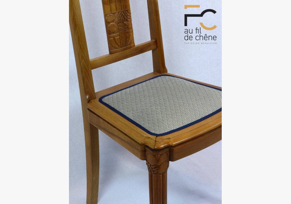 Au fil de chêne chaise art déco