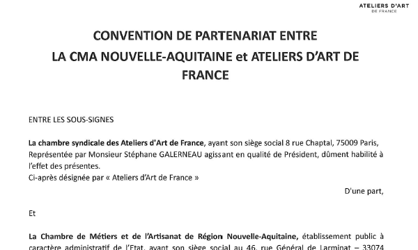 Convention de Partenariat Cma NA - AAF