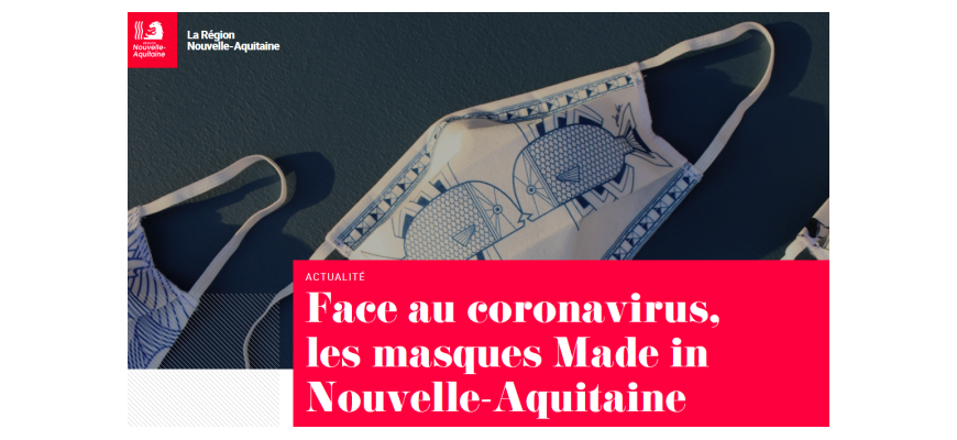 Des masques Made in Nouvelle-Aquitaine