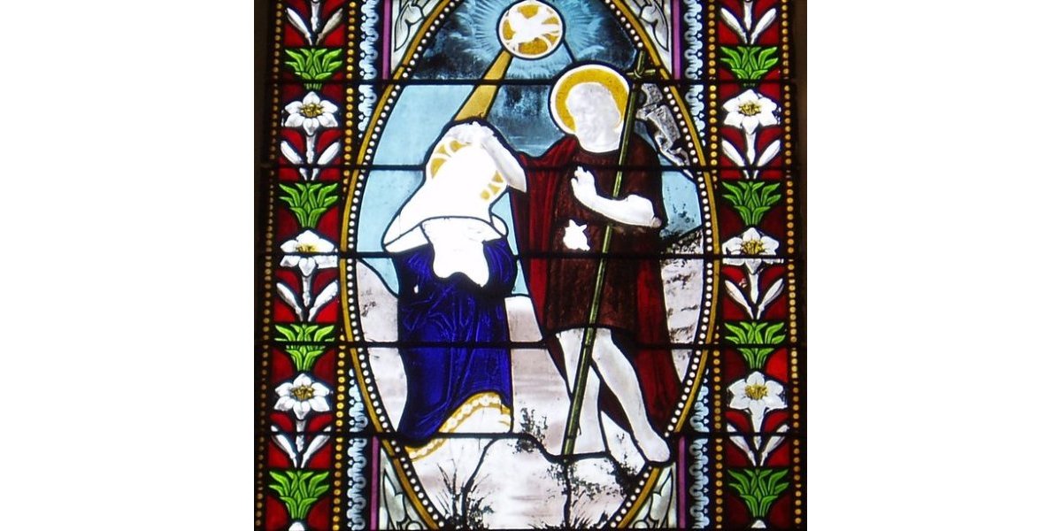 Religieux. peintures et grisailles effacées, plombs abîmés