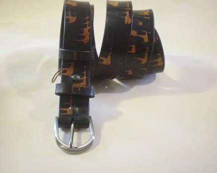 ceinture graph marron noire