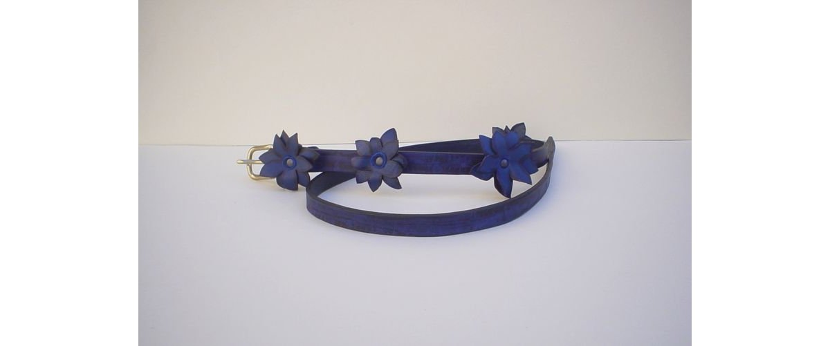 ceinture fleurs bleues