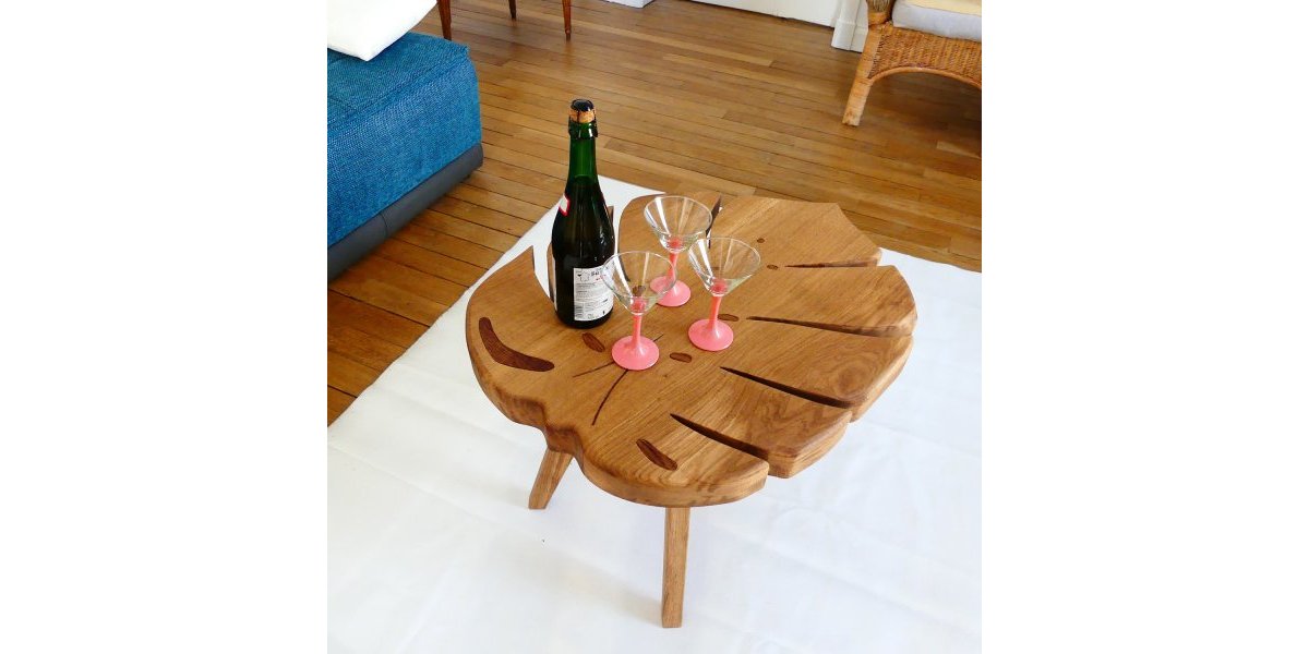 Table feuille en chêne massif
