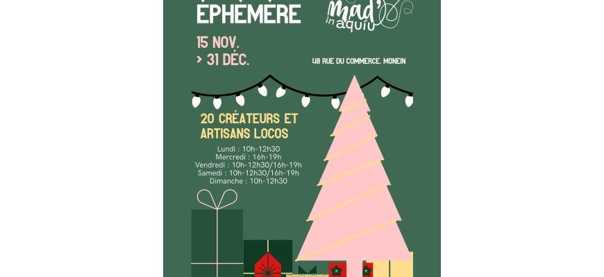 Boutique éphémère Mad’in Aquiu par le collectif Amass’art
