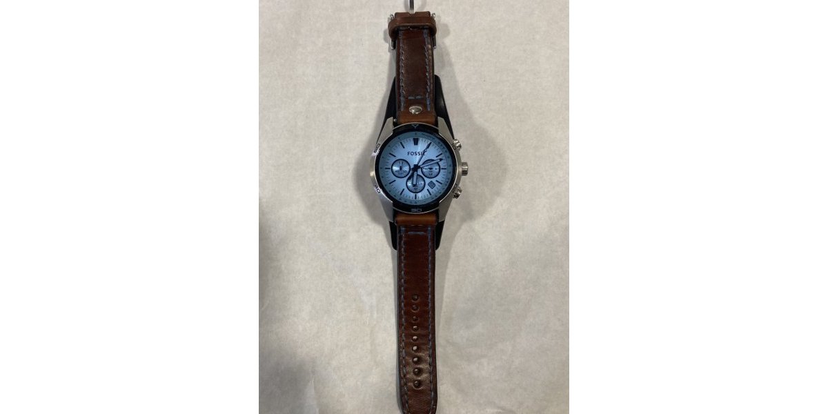 Bracelet montre en cuir