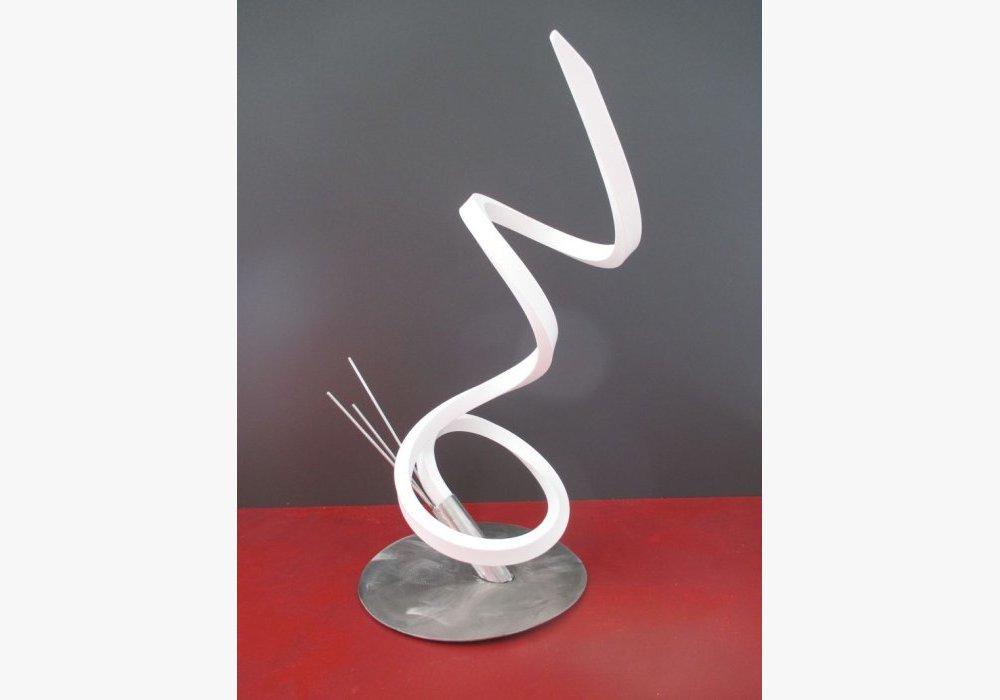 sculpture inox et résine