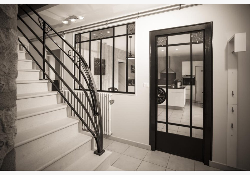 Verrière et rampe d’escalier