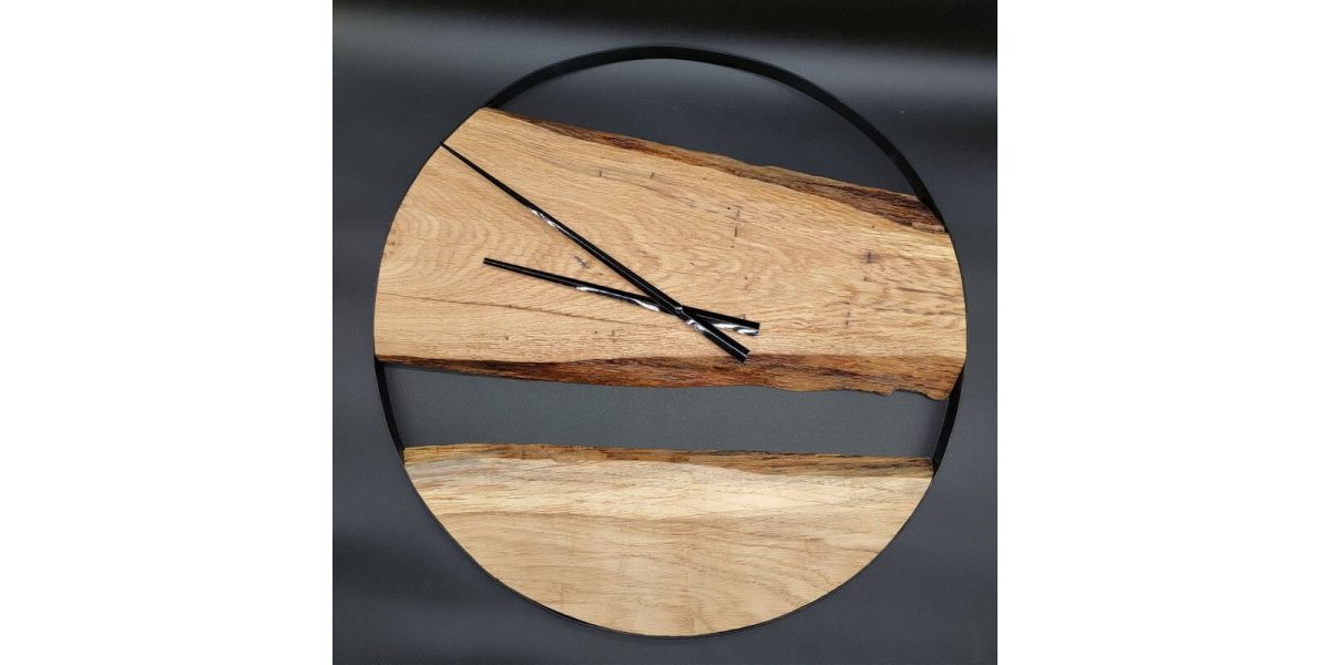 Horloge murale XL en chêne