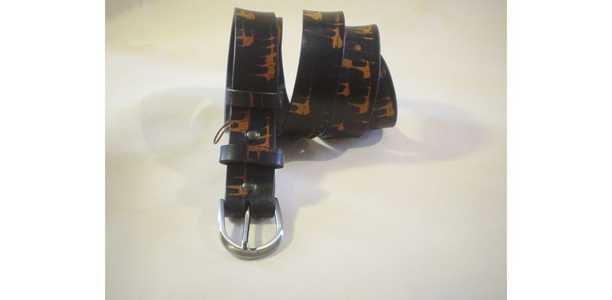 ceinture graph marron noire