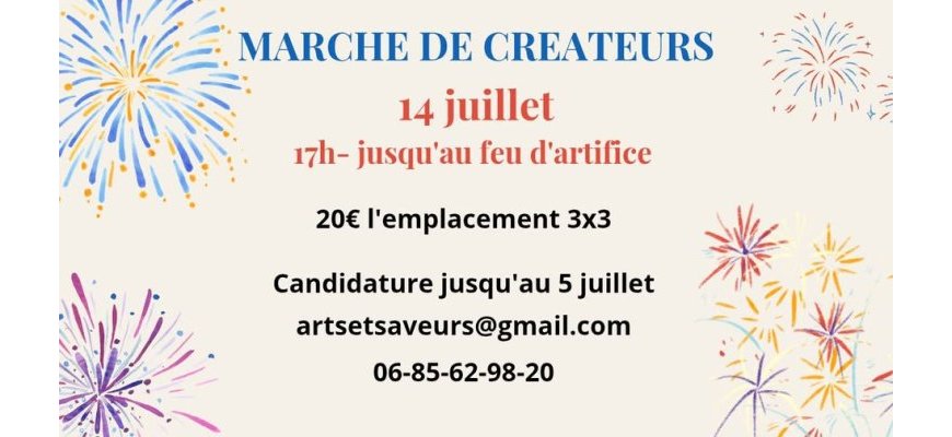 Appel à candidatures - marché de createurs 