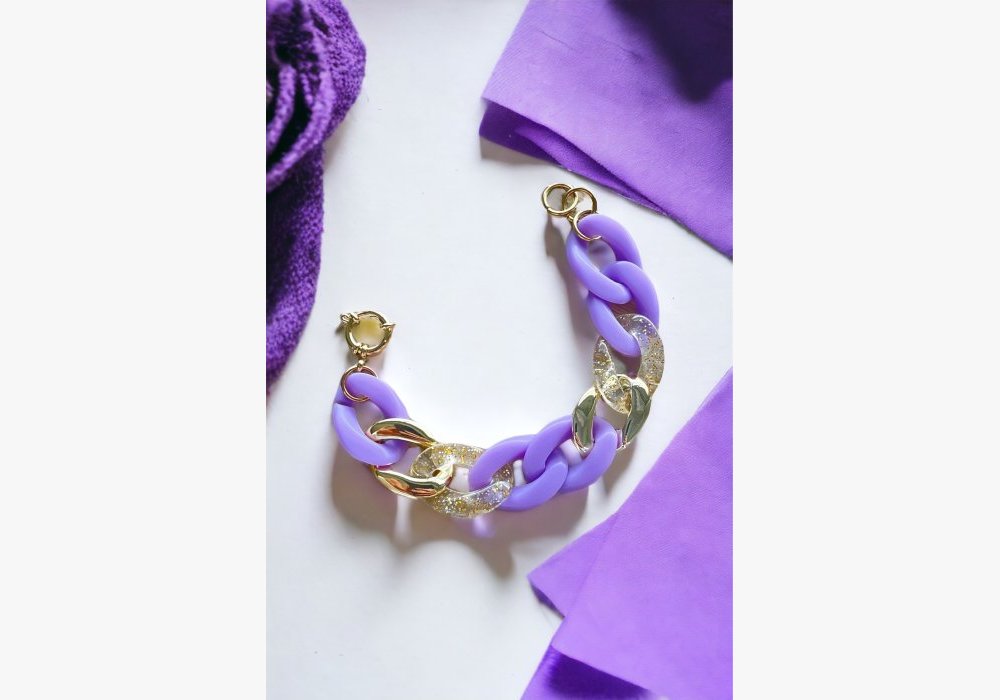 Bracelet en grosses mailles modèle Ohea par Les créas de Téha