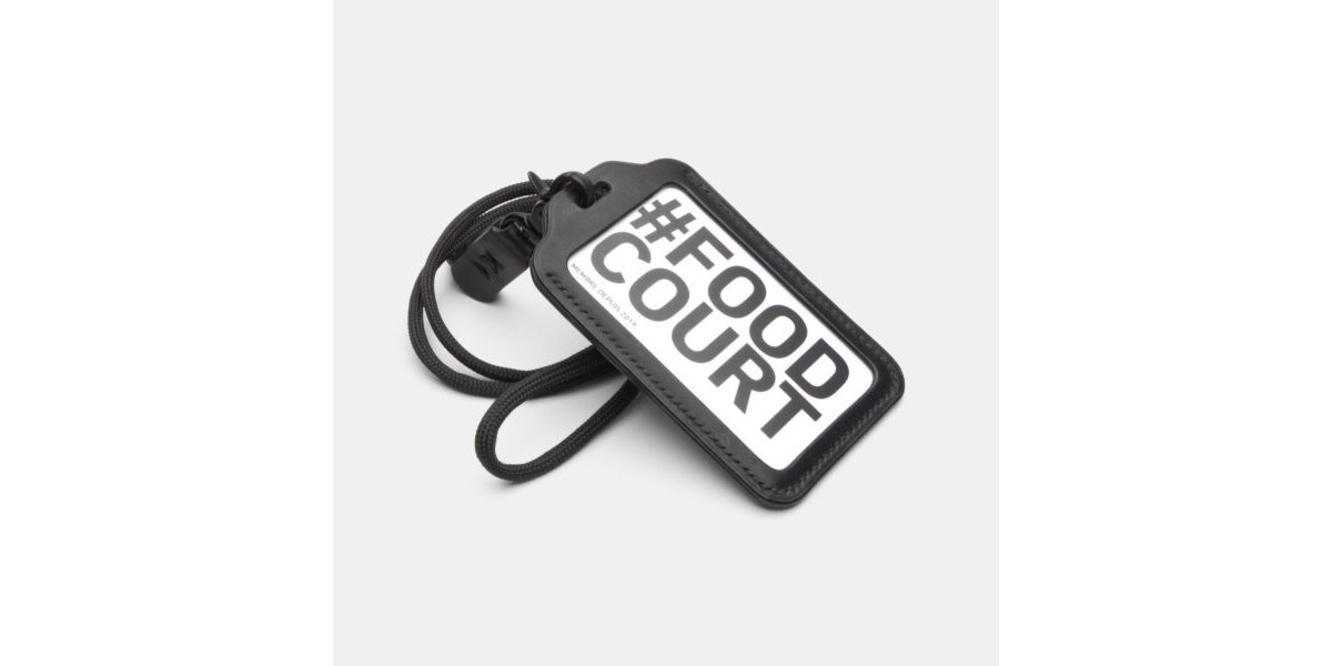 Porte-badge en cuir noir – cousu main | Darksails
