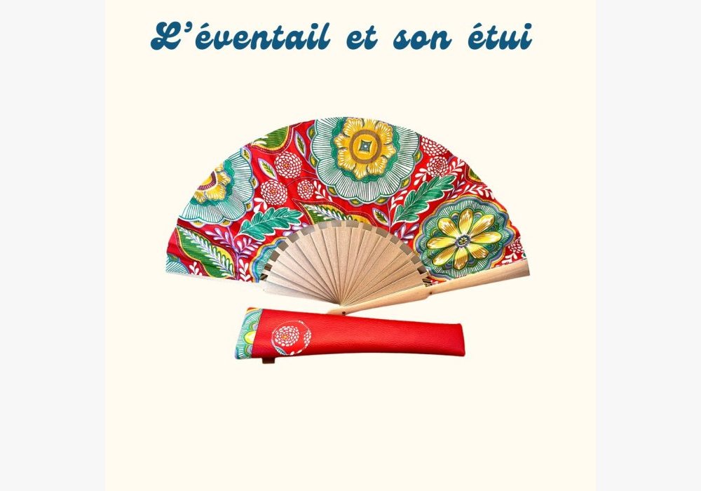 Eventail et son étui assorti