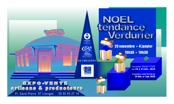Noël tendance Verdurier : une troisième exposition-vente festive au Pavillon emblématique de la Place Saint-Pierre