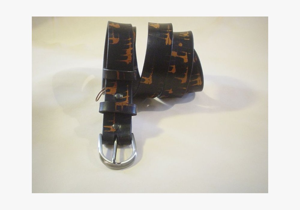 ceinture graph marron noire