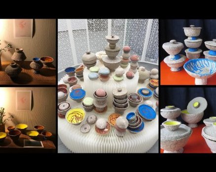Série de céramiques de papier - Carton-pâte papiers upcyclés - Boites et vide-poches - Pièces uniques 
