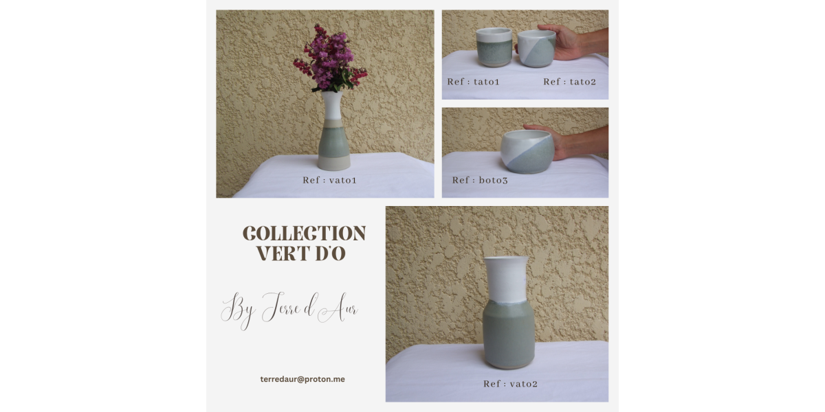 collection vert d’O pots de fleurs et vases