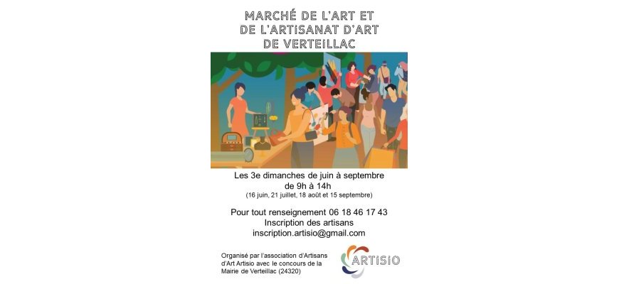 marché de l’art et de l’artisanat d’art à Verteillac