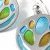 Boucles d’oreilles en émail plique à jour 
