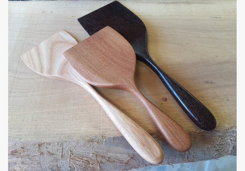 Spatules en Frêne, Orme, Wengé