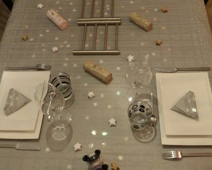 Table Réveillon avec origami