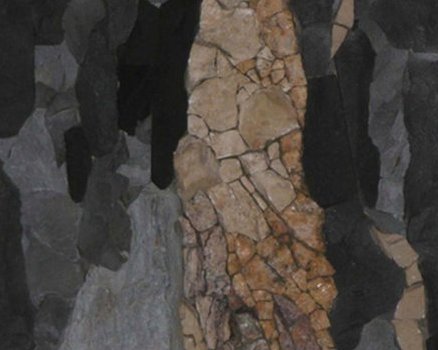 le Passage, mosaïque de marbres, granits et ardoises