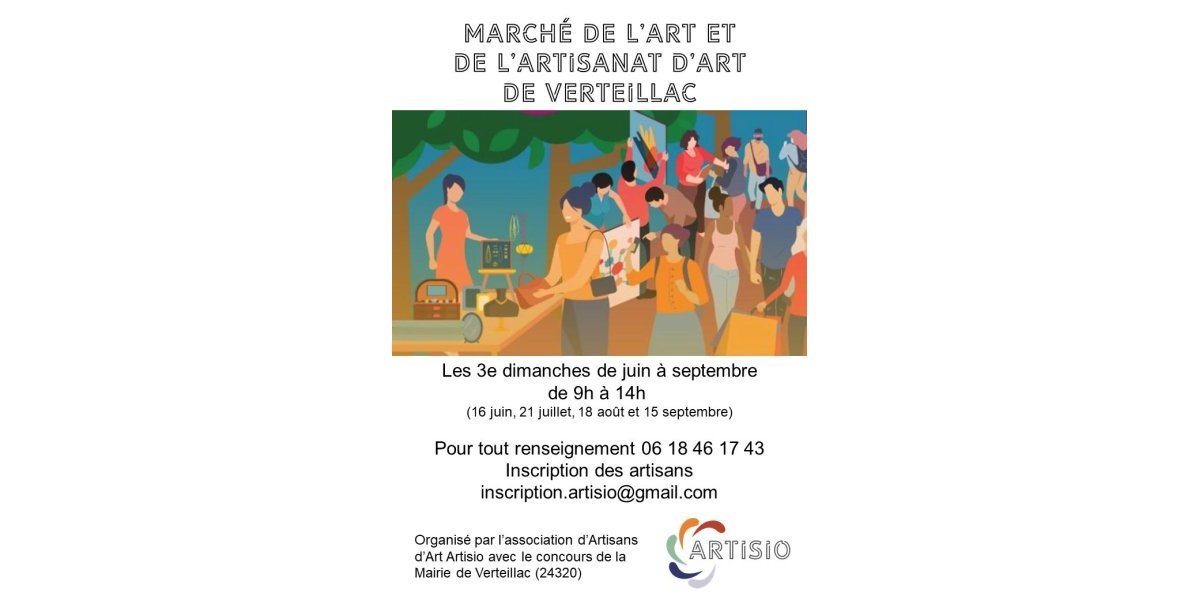 marché de l’art et de l’artisanat d’art à Verteillac