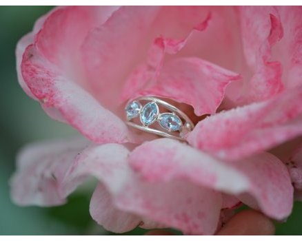 bague topaze aux lys - création sur mesure