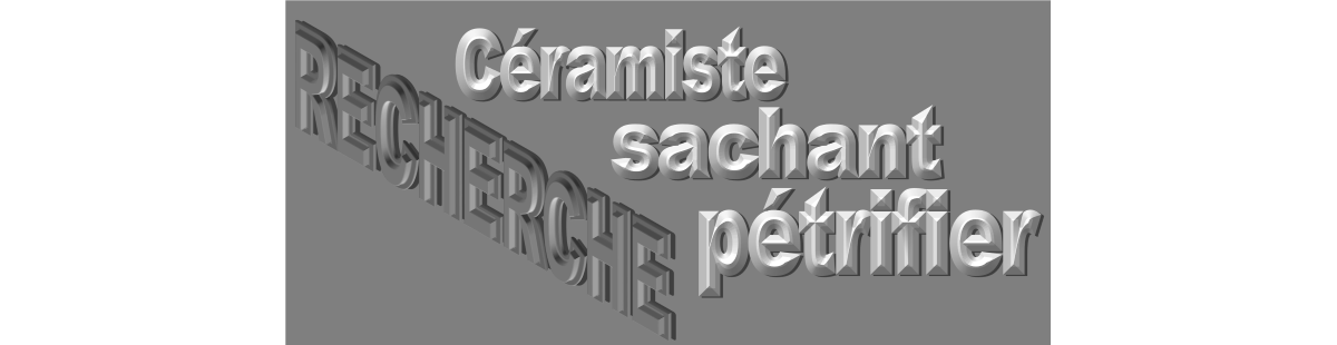 Céramiste pour la fabrication d’une production pétrifiée.