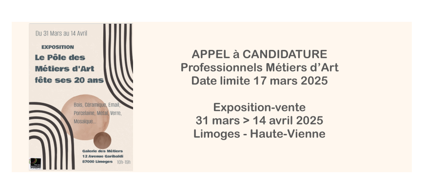 Le Pôle des Métiers d’Art fête ses 20 ans 