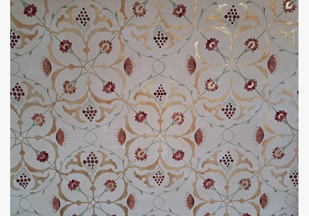 motifs à l’huile sur enduit argile 