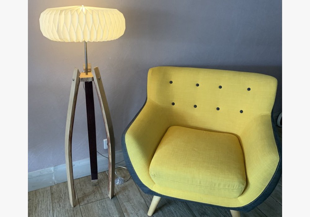 Lampe ki-ka, douelles (lames ) de barrique recyclée 
