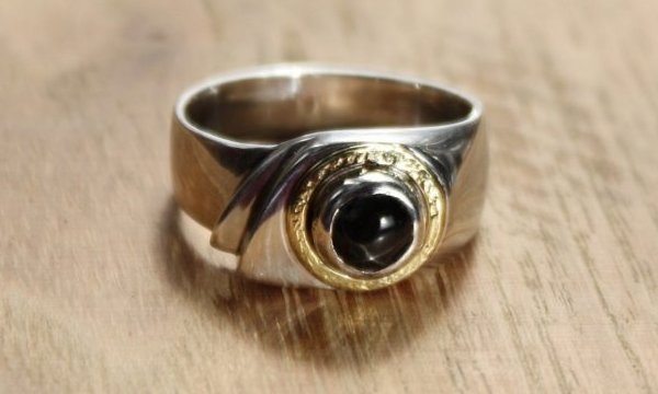 Etoile - diopside étoilée, arg925 et laiton