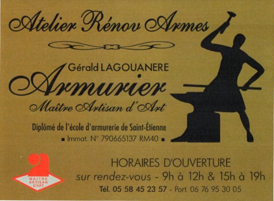 Atelier renov’armes Armurerie